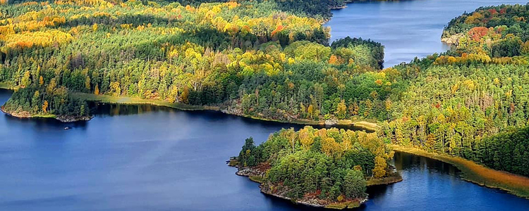 Flygbild över Skrubba, Stockholm
