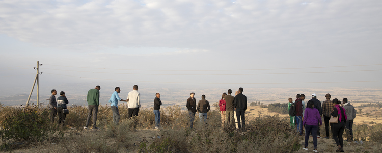 Group of people on a field trip, Ethiopia. 