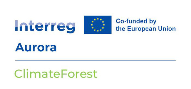 Logotyp för Interreg Aurora projektet Climate Forest