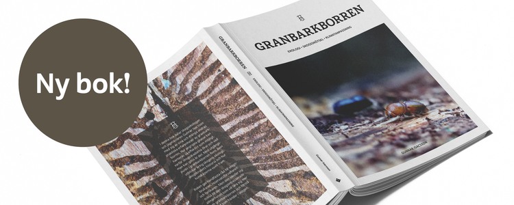 uppslagen bok om granbarkborren