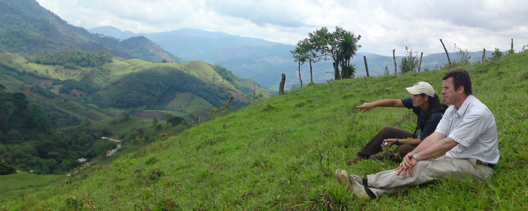 View over the village El Zapote, Honduras. 