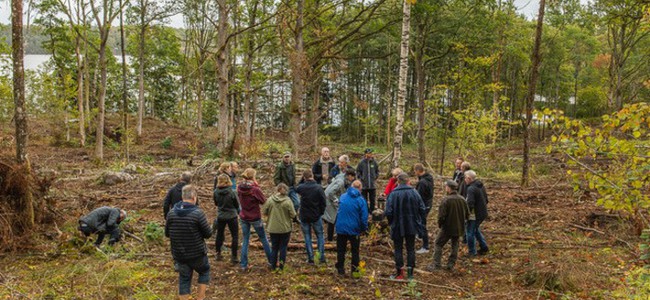 Smallholder foresters, local forest authorities and civil society meet in the UNESCO landscape biosphere reserve “The East Vättern Scarp” in Sweden, to evaluate the result of a selectively logged forest area