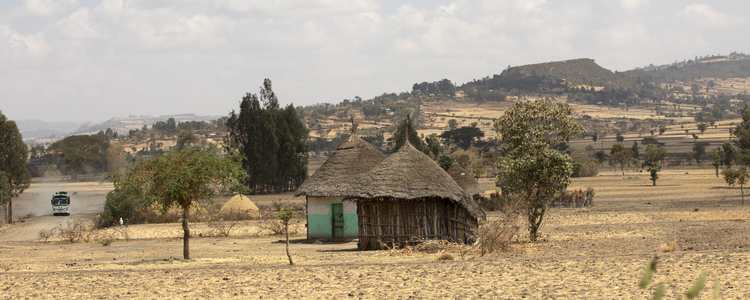 Simple residential houses in the Ethiopian countryside. Foto: @ Camilla Zilo