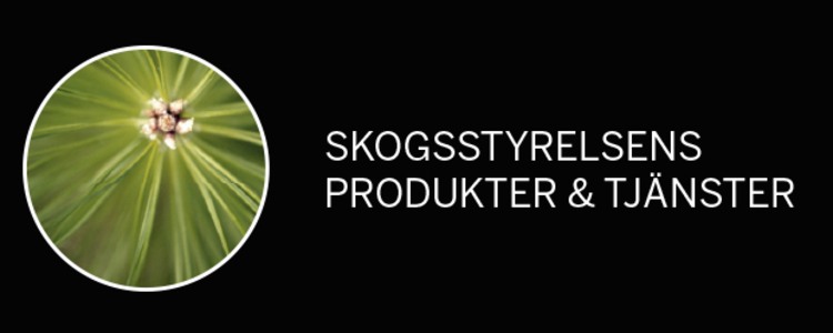 Logotyp för Skogsstyrelsens Produkter och tjänster.