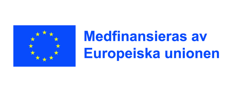 EU-logga med texten Medfinansieras av Europeiska unionen